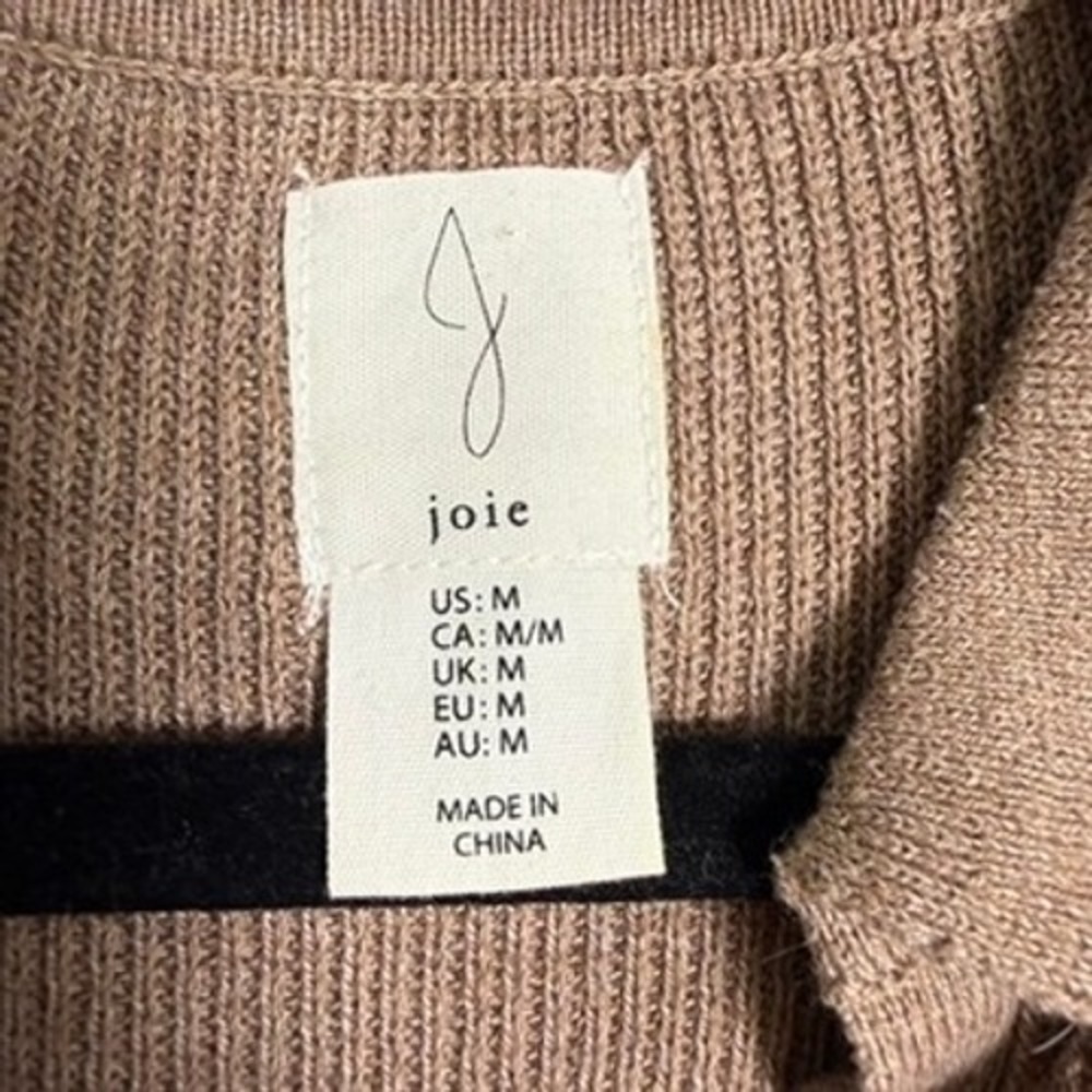 Joie Polo Sweater Vest Womens Medium Brown‎ Sleeveless Ribbed V-Neck Knit Top - Picture 6 of 9